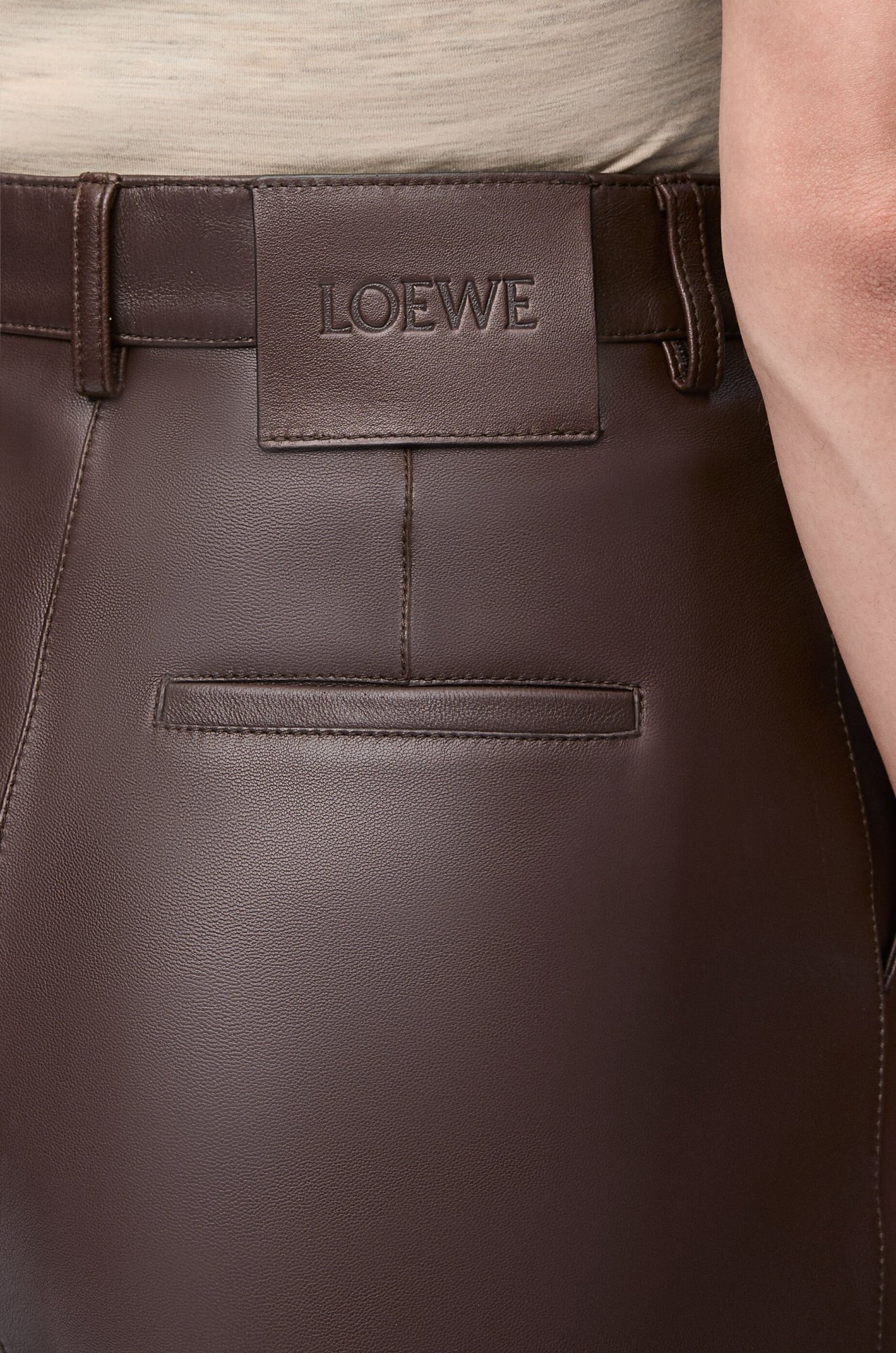 Loewe Belt-loop Casual Pants In Chocolate Brown