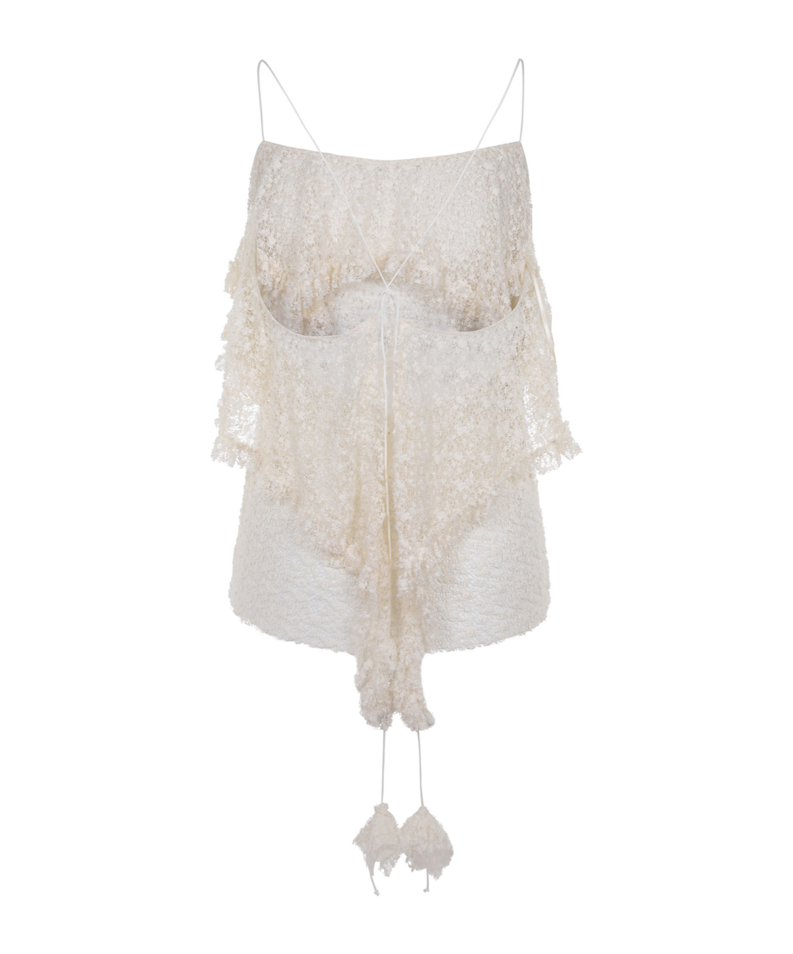 Philosophy Di Lorenzo Serafini Lace Top With Ruffles In White
