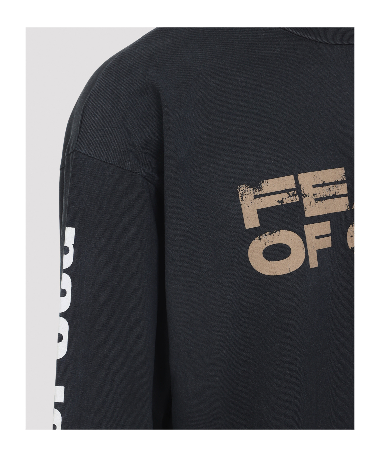 Fear Of God Mens Black Relaxed-fit Long-sleeves Cotton-jersey T-shirt In Black