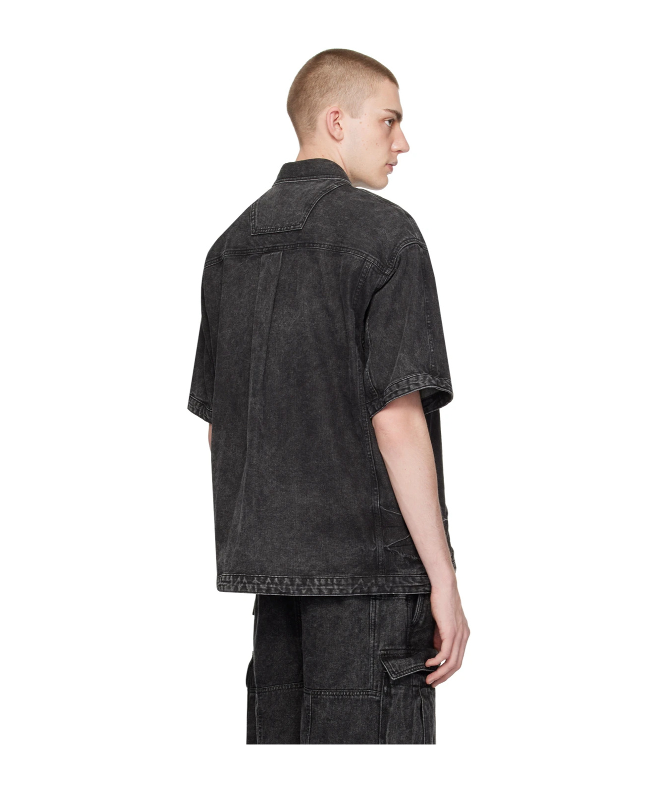 Juunj Black Faded Denim Shirt In Black