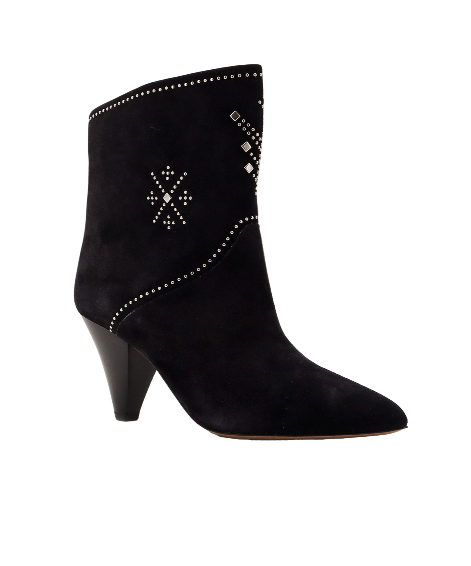 Shop Isabel Marant Loline Studded Boots In Black