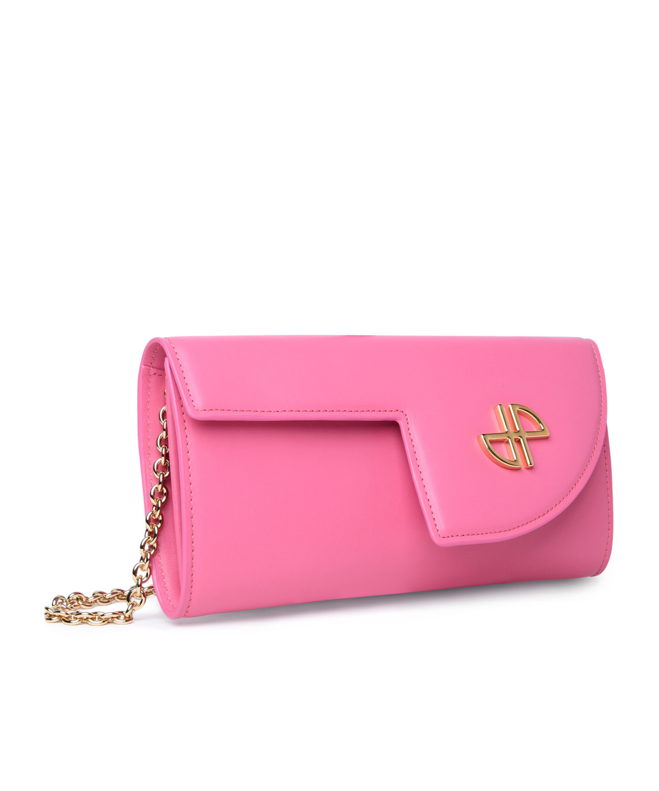 Patou Jp Chain-link Leather Clutch Bag In Pink