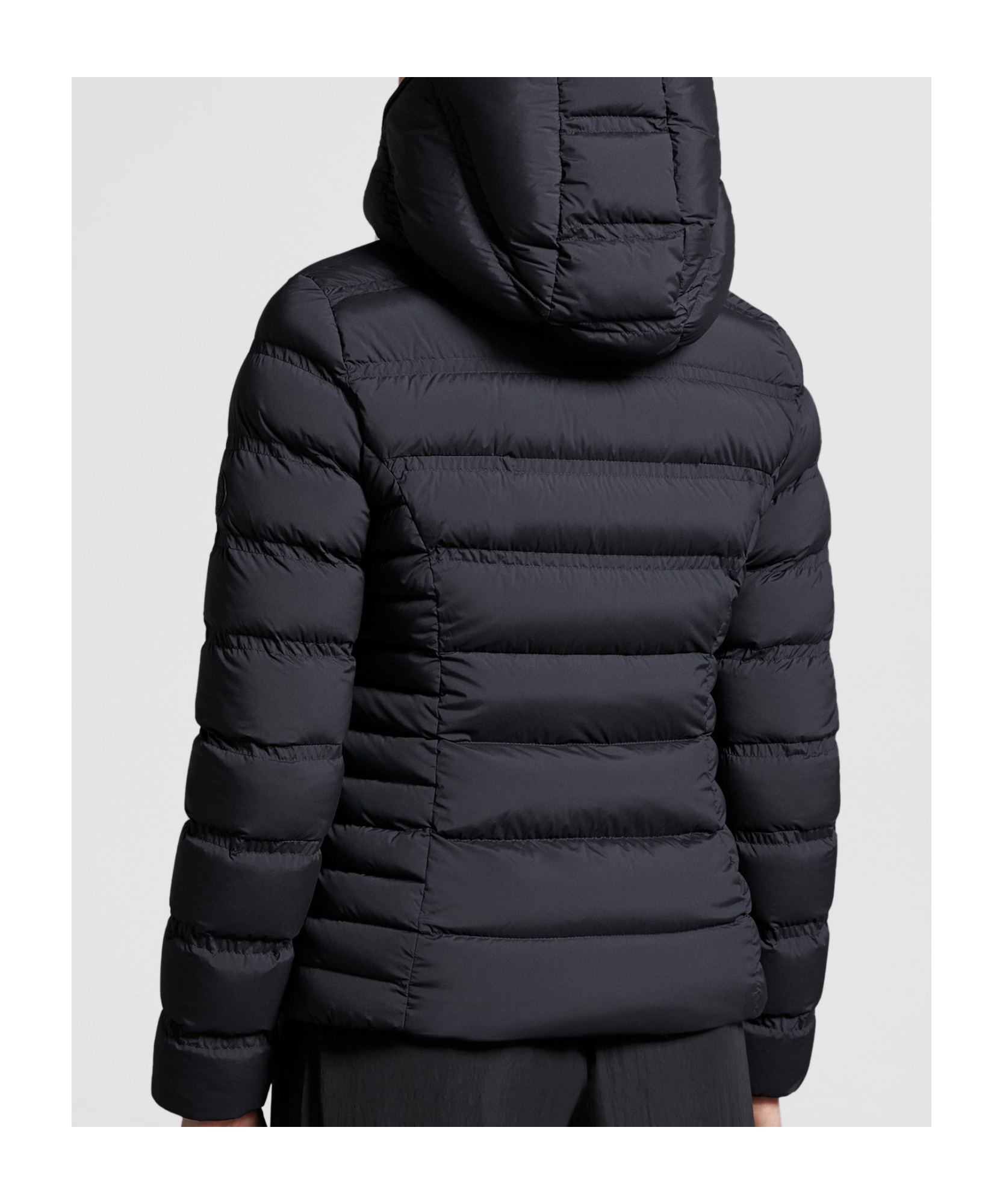 Moncler Women Alete Hooded Short Down Jacket In Black