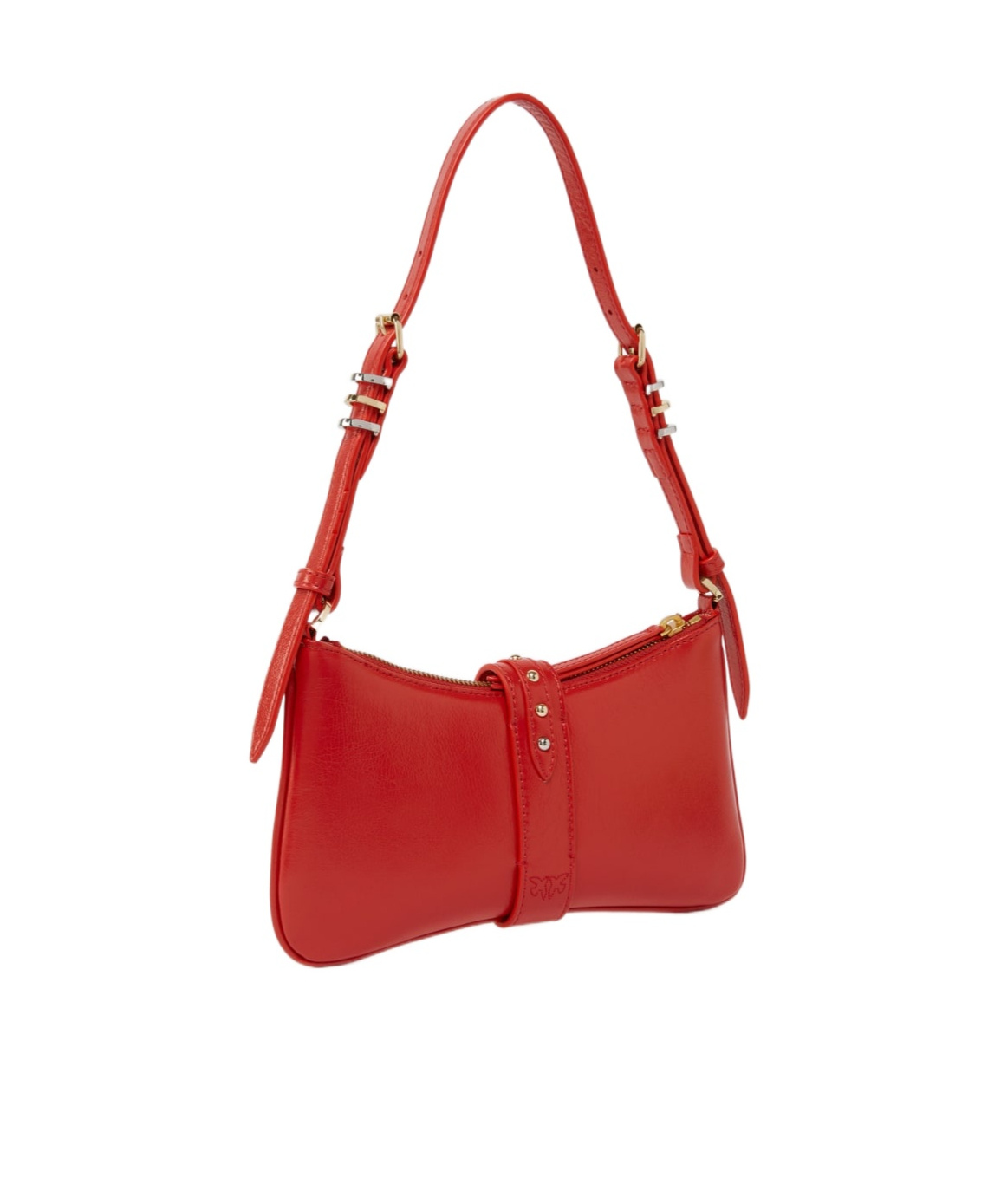 PINKO SMALL ELONGATED AND MOULDED SHOULDER BAG WITH ROUNDED CORNERS,