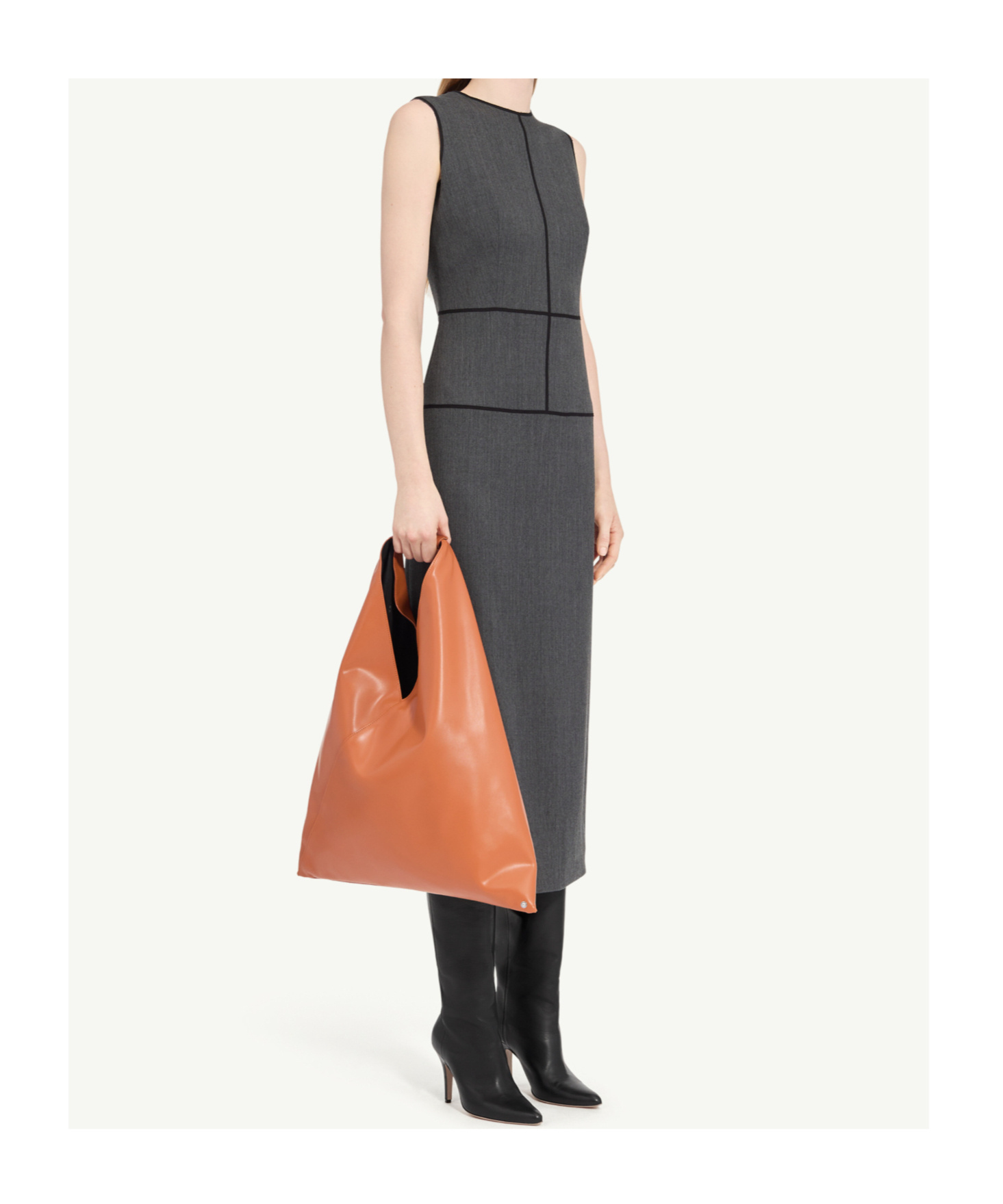 Mm6 Maison Margiela Midi Dress In Gold