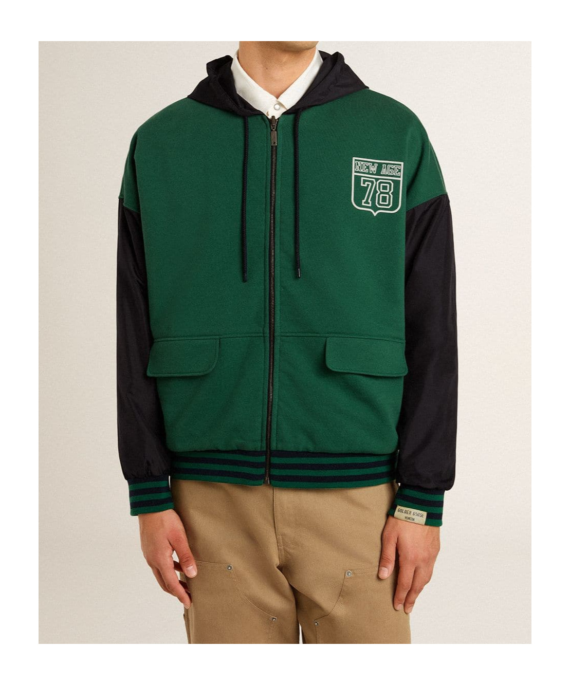 Golden Goose Unisex Reversible Over Zipped Hoodie In Green