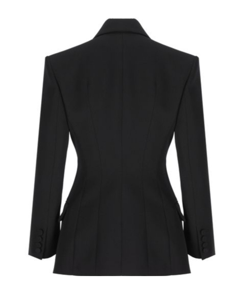 Valentino Giacca Solid Grisaill In Black