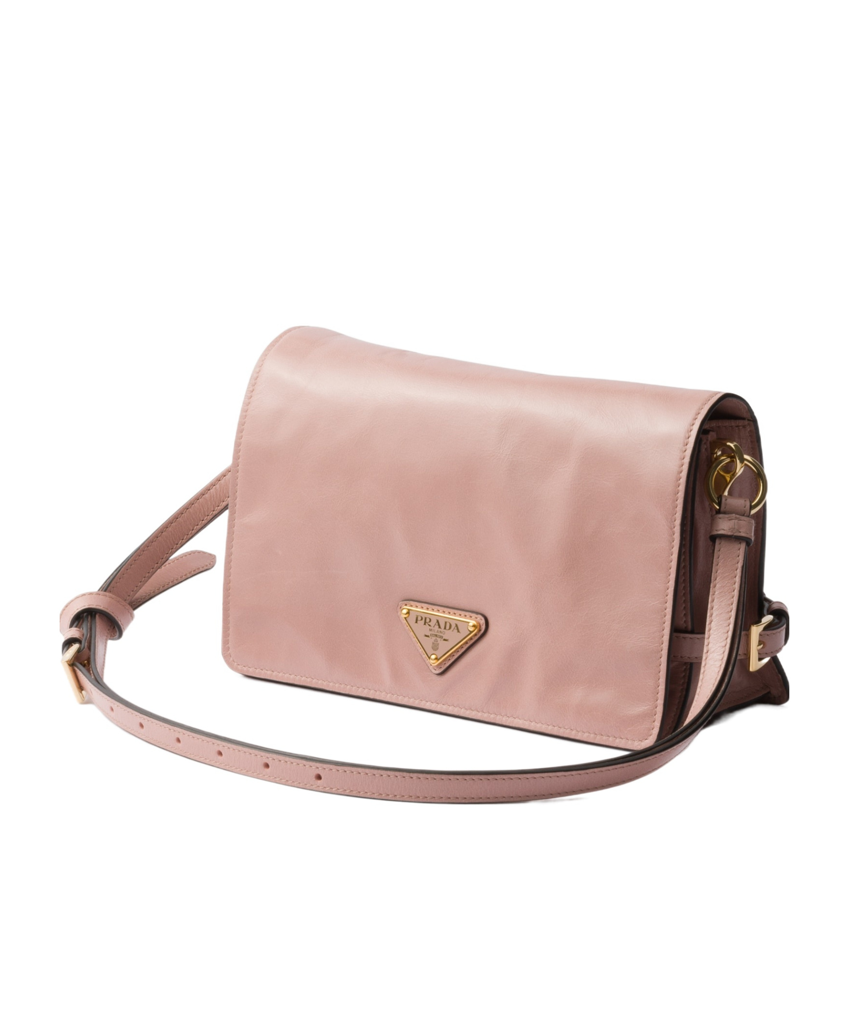 Prada Leather Shoulder Bag In Lily Of The Valley