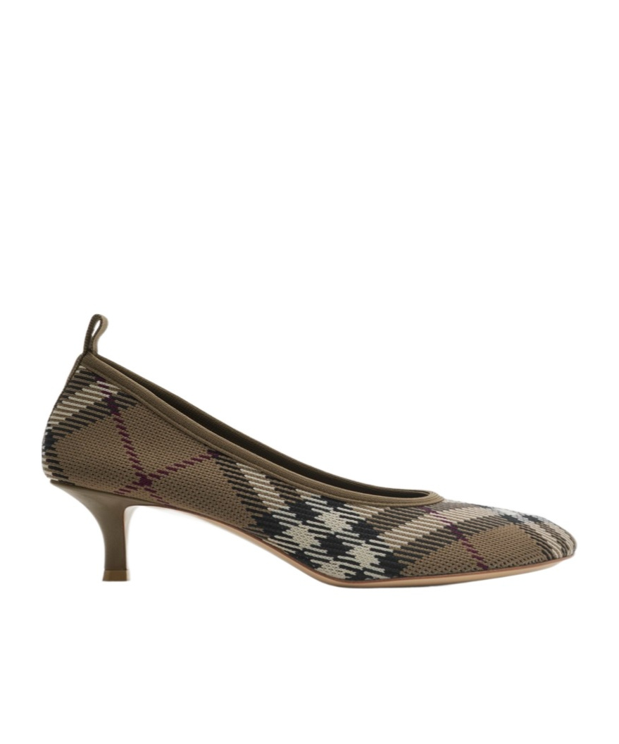 Burberry 45mm Check-pattern Pumps In Brown