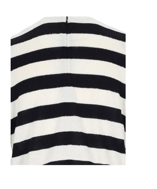 Shop Balmain Embossed-button Striped Jumper In Black