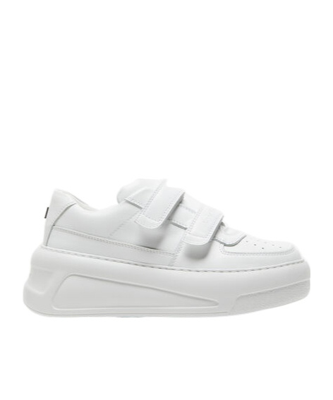 Shop Acne Studios Touch-strap Platform Sneakers In White