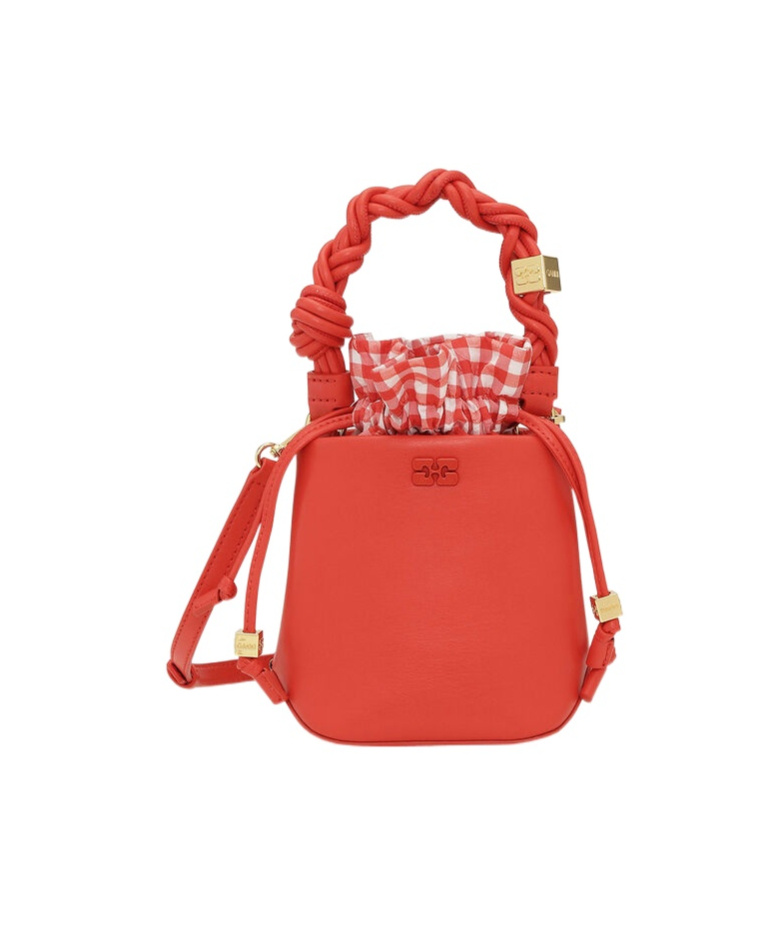 Ganni Red Mini  Bou Bucket Bag
