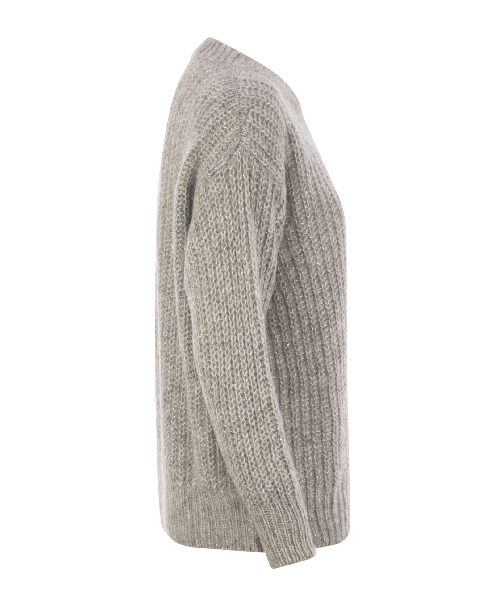 Herno Sweater With Sequins Knitwear Grey In Gray