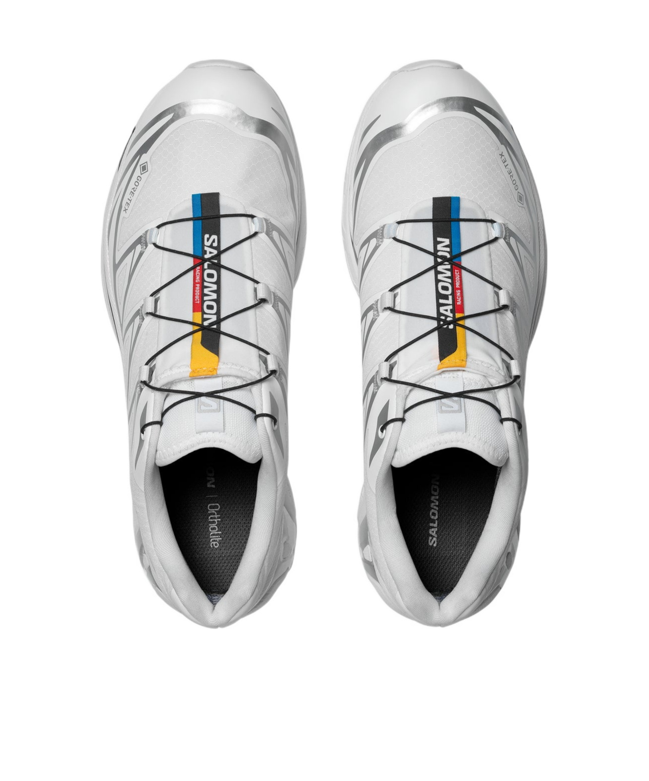 Salomon Streamlined White Sneakers With Quick-pull Lacing System In Gray