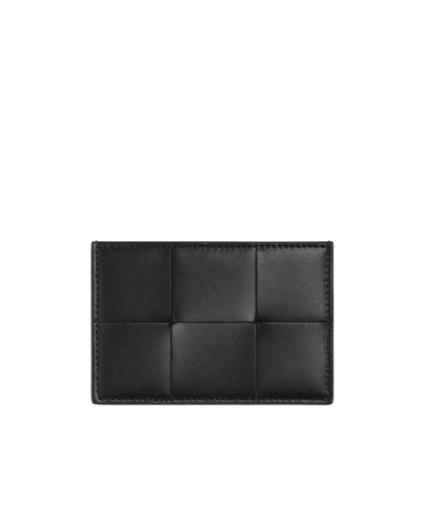 Shop Bottega Veneta Cassette Credit Card Case In Black