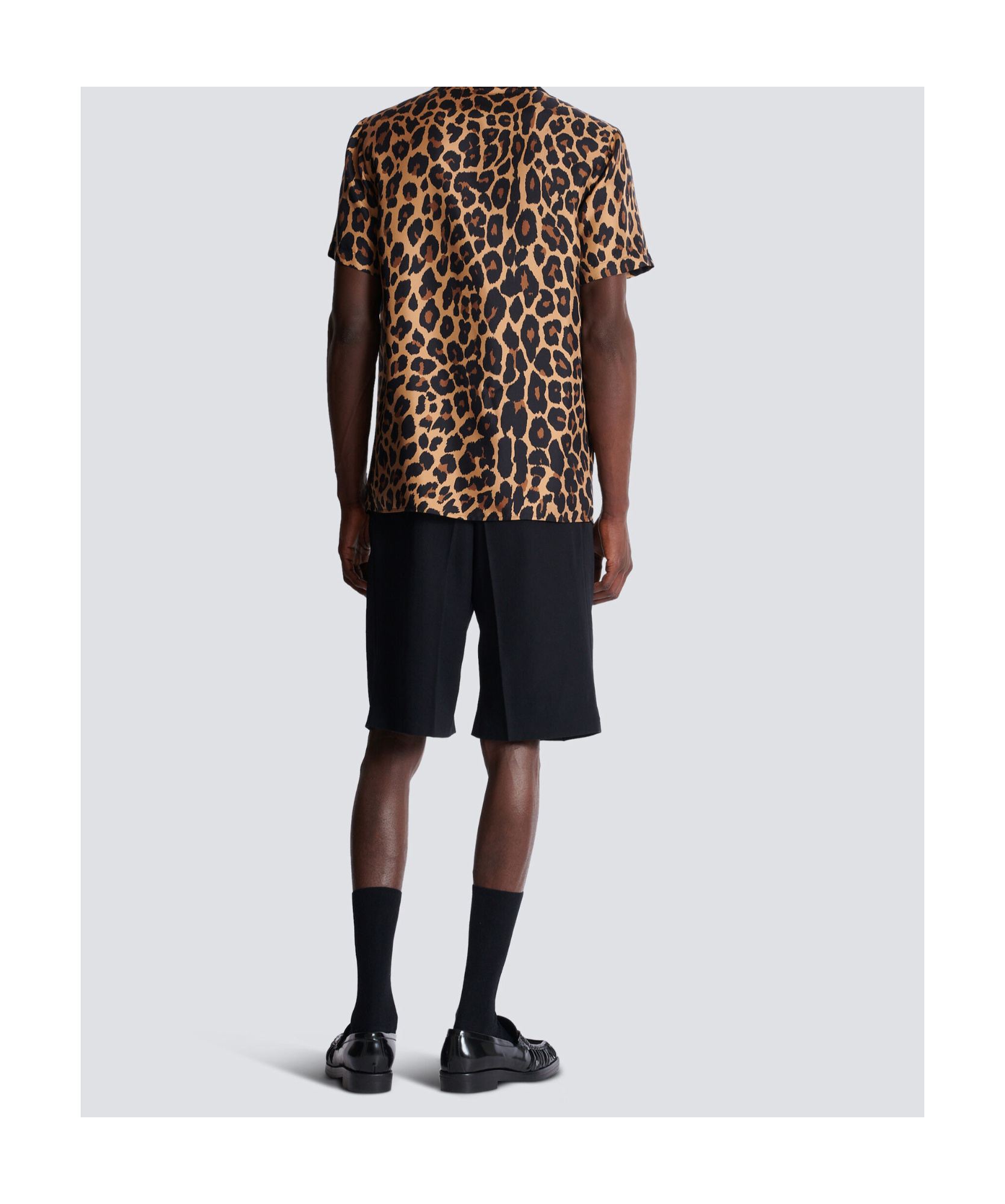 Balmain Animal Print Chest Pocket Shirt In Animal Print