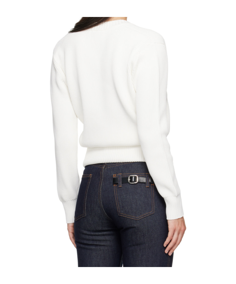 Coperni Long-sleeved Sweater In White