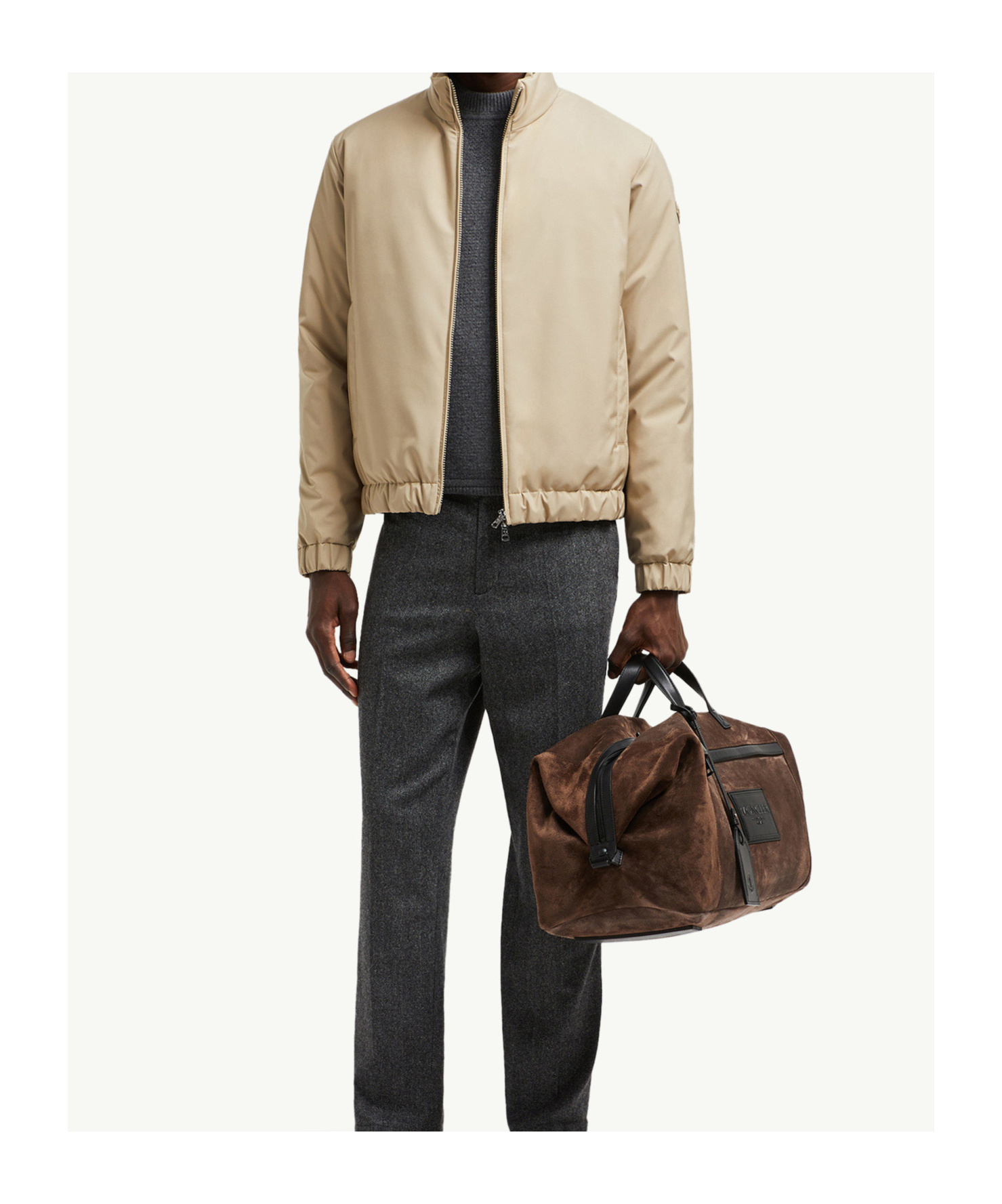 Moncler Luserna Short Down Jacket In Nude