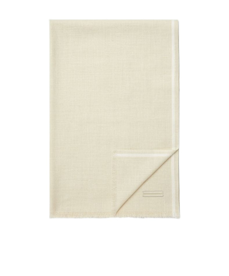 Zegna Frayed Detailing Scarf In Neutral