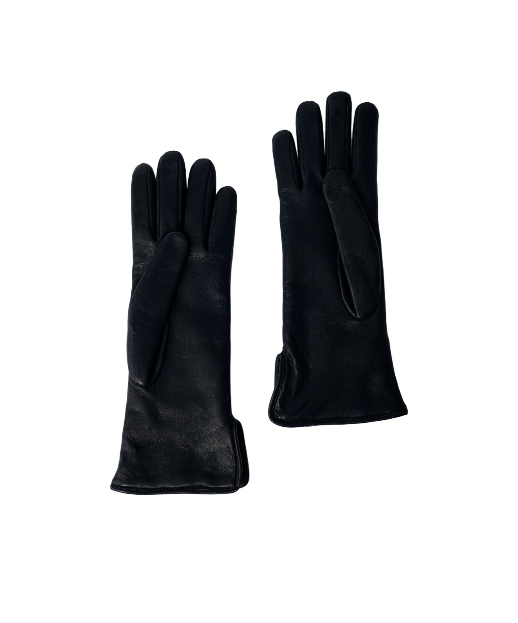 Gucci Logo Embossed Gloves In Black