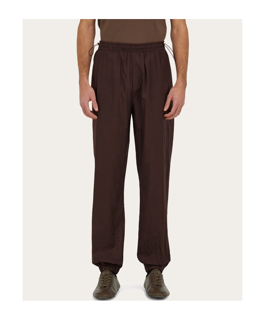 Ferragamo Drawstring Jogger In Brown
