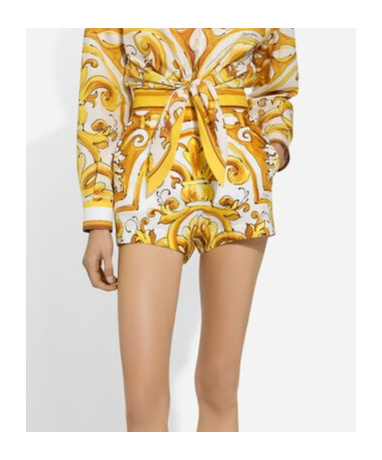 DOLCE & GABBANA DOLCE  GABBANA MAJOLICA-PRINTED POPLIN SHORTS