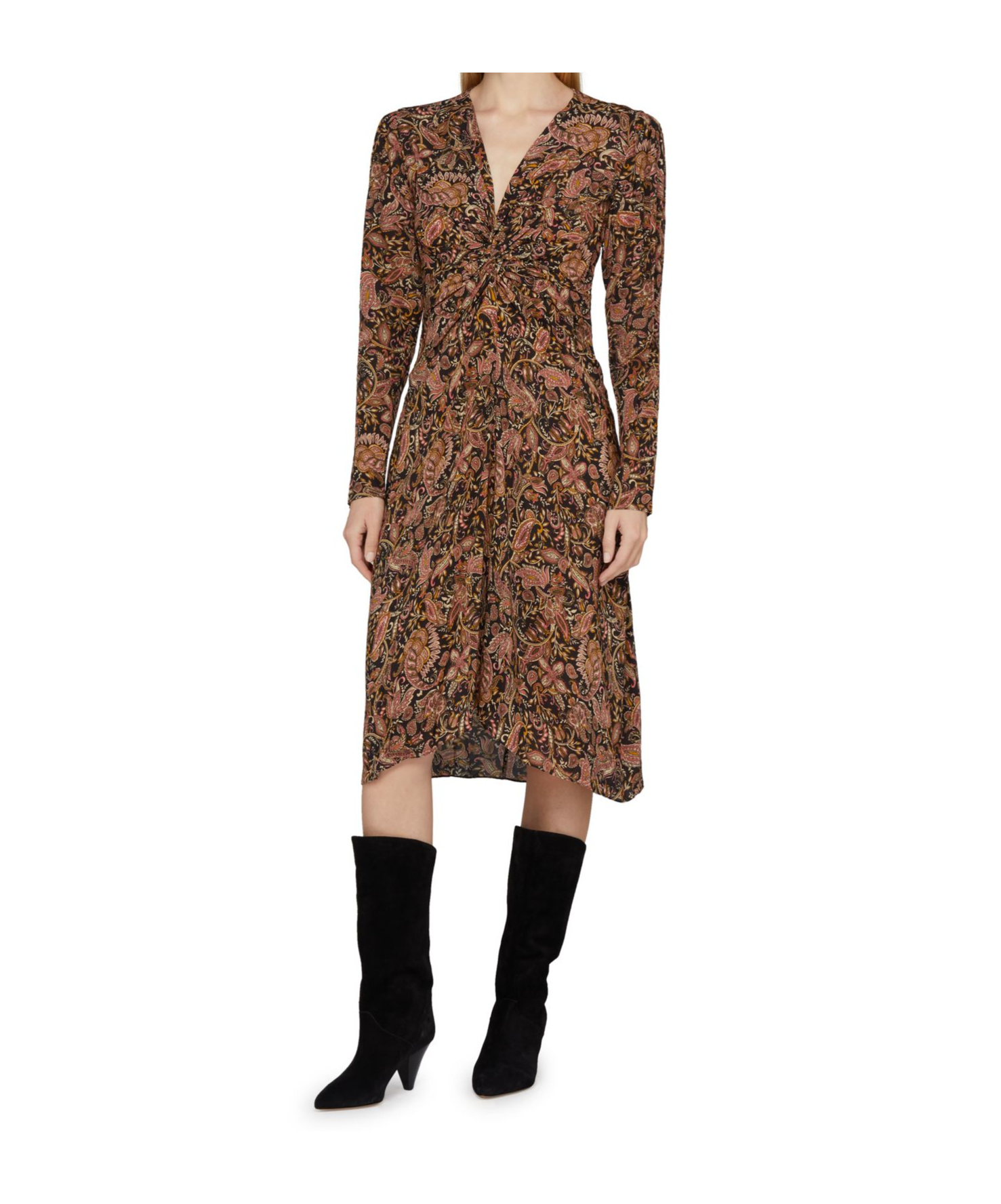 Shop Isabel Marant Étoile Zeliha Midi Dress In Black