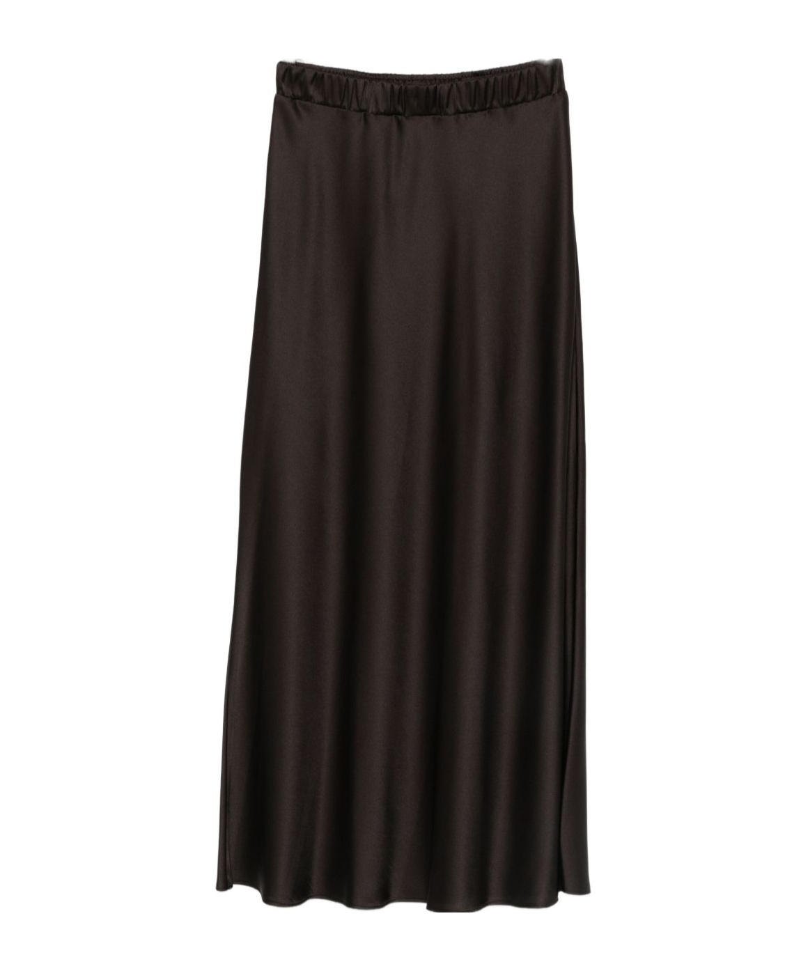 D Exterior Pleated Detail Skirt In Brown