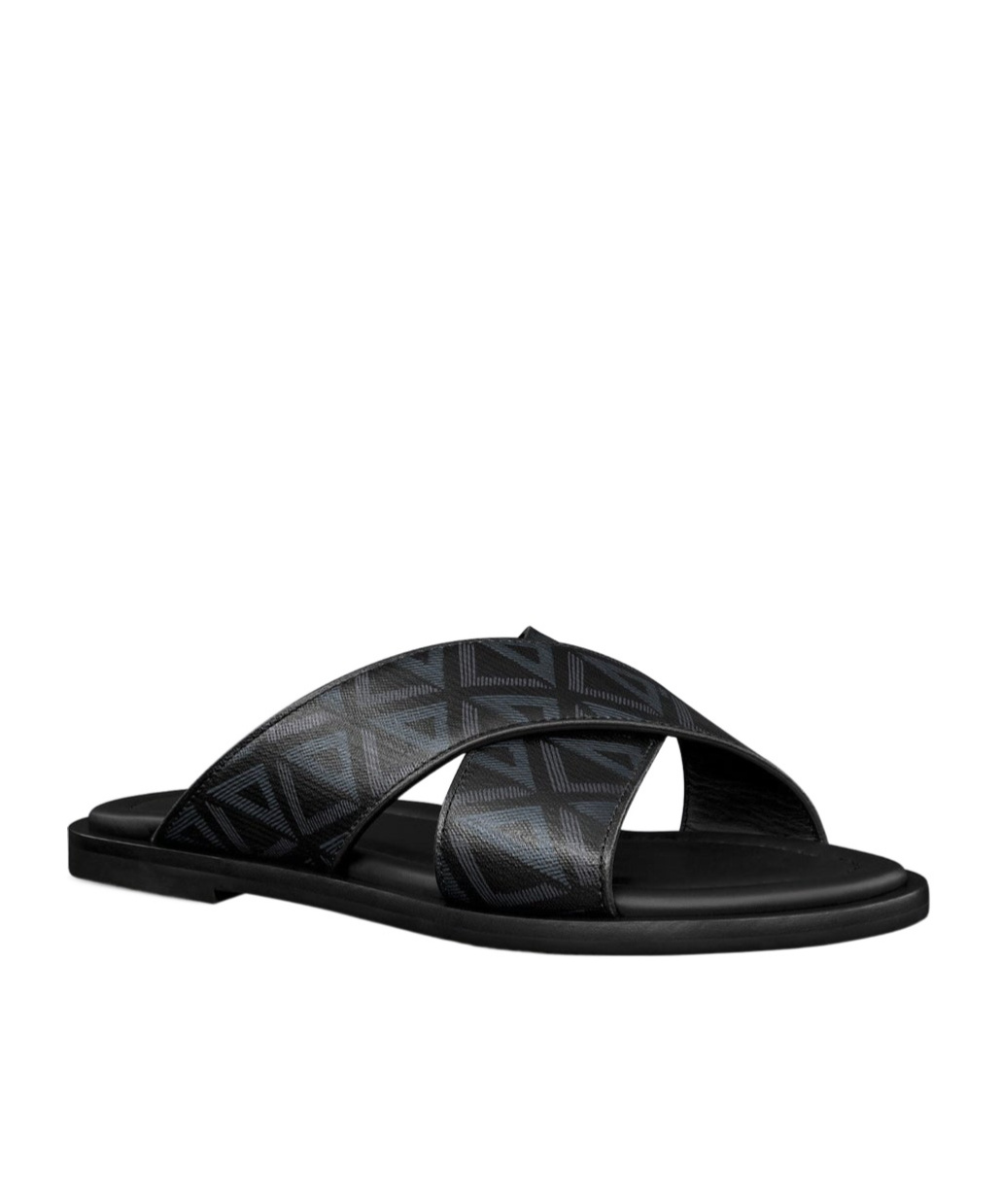 Dior Round-headed Slippers In Black