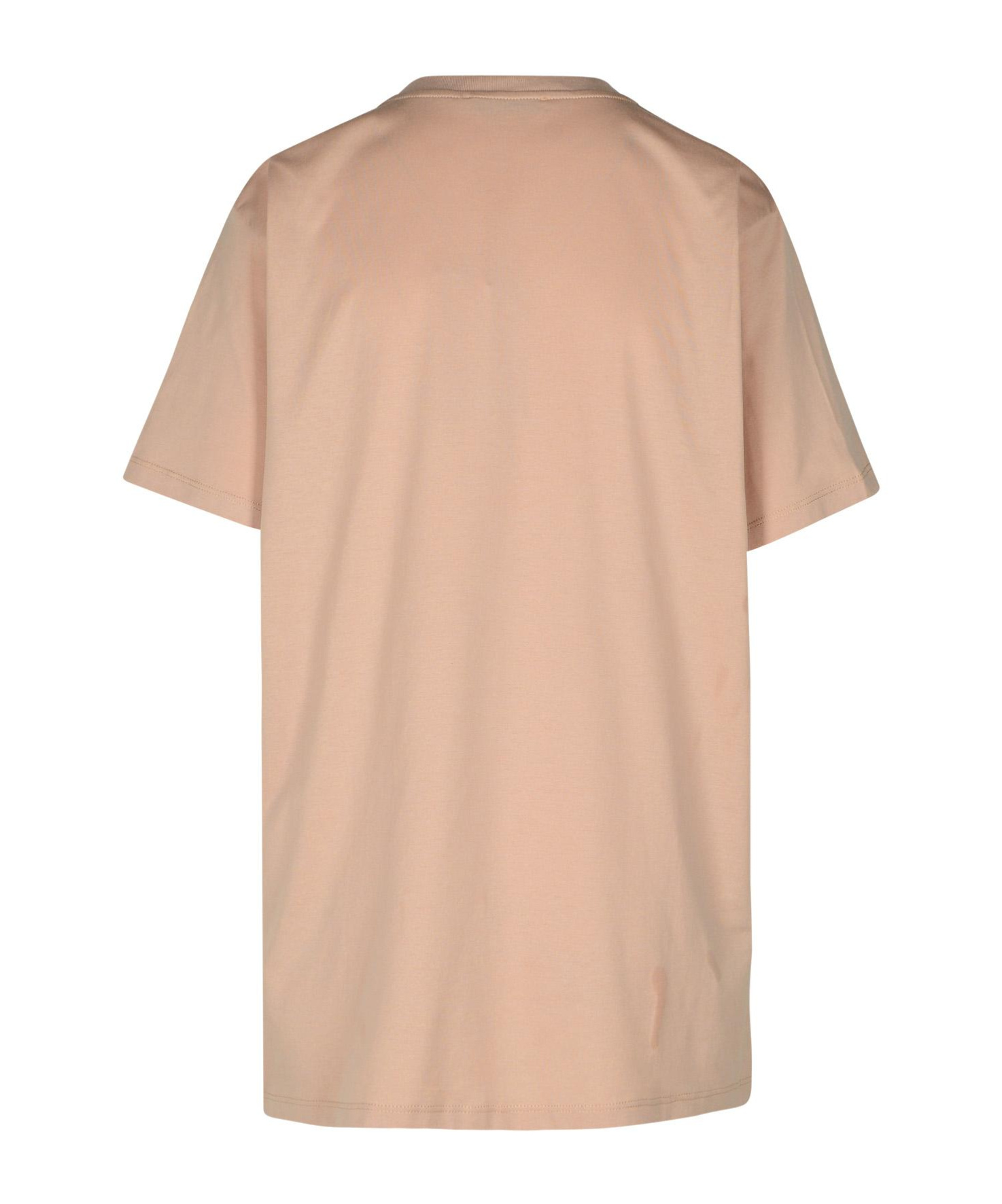 Max Mara Monogram-embroidered Cotton T-shirt In Nude