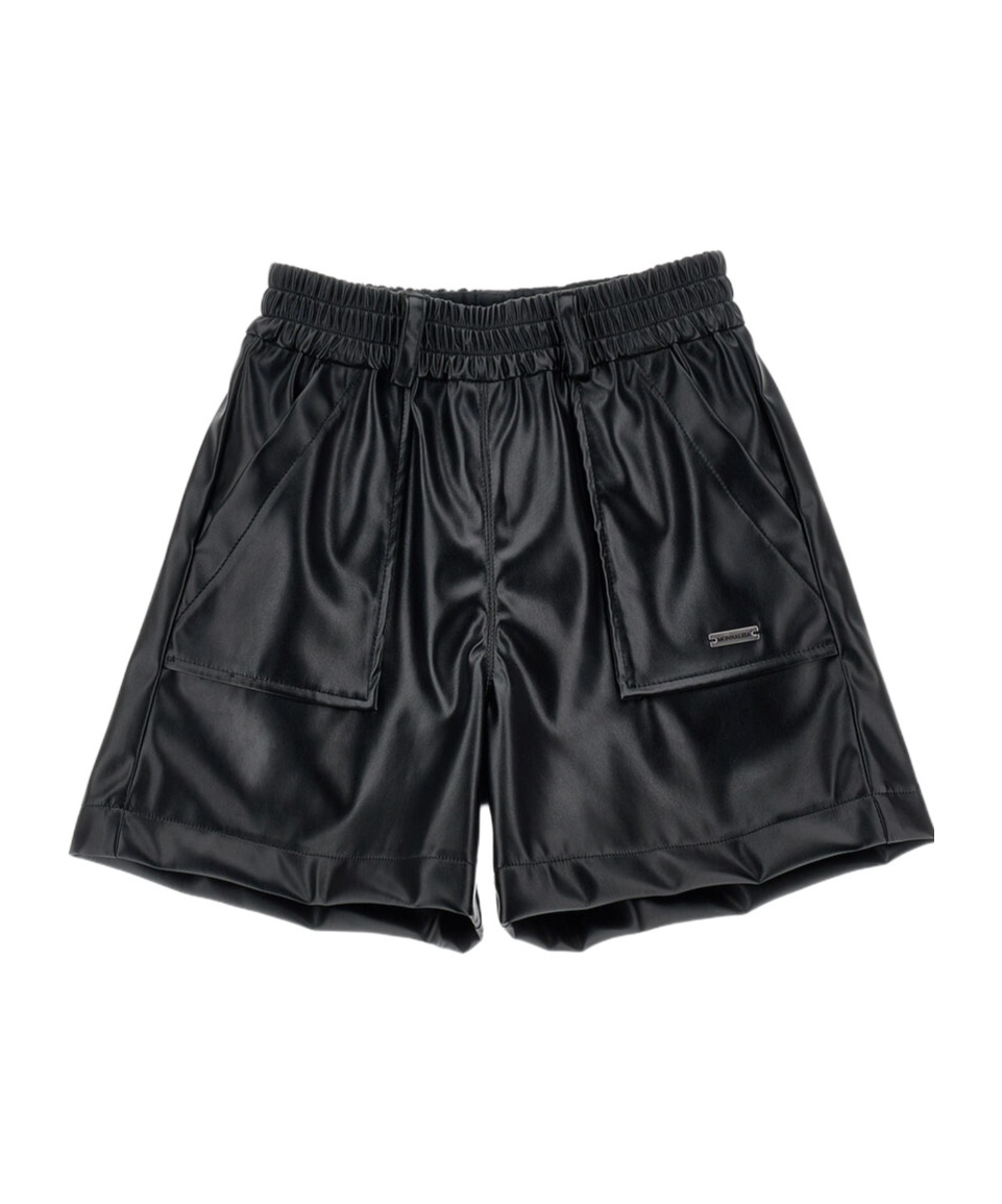 Monnalisa Logo-plaque Shorts In Black