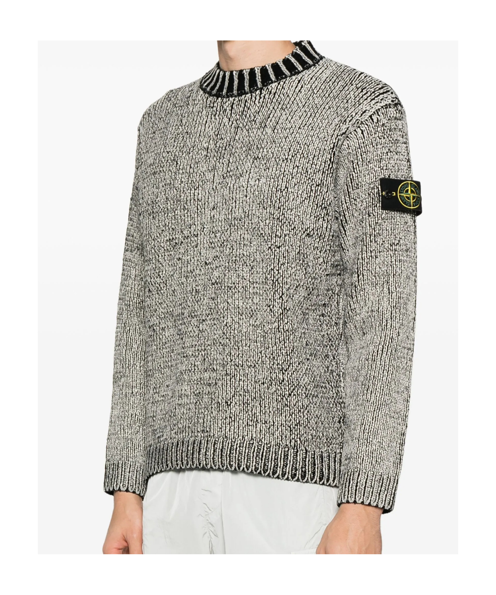 Stone Island Crew-neck Sweater In Black