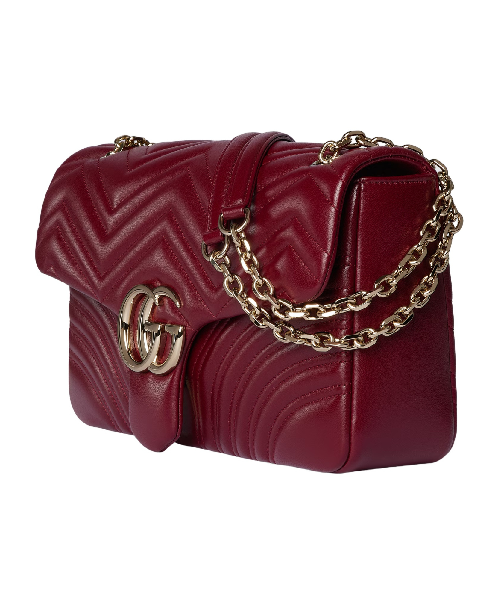 Gucci Gg Marmont Large Shoulder Bag In Red