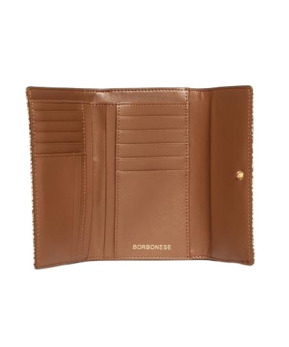 Borbonese Double Wallet In Nude