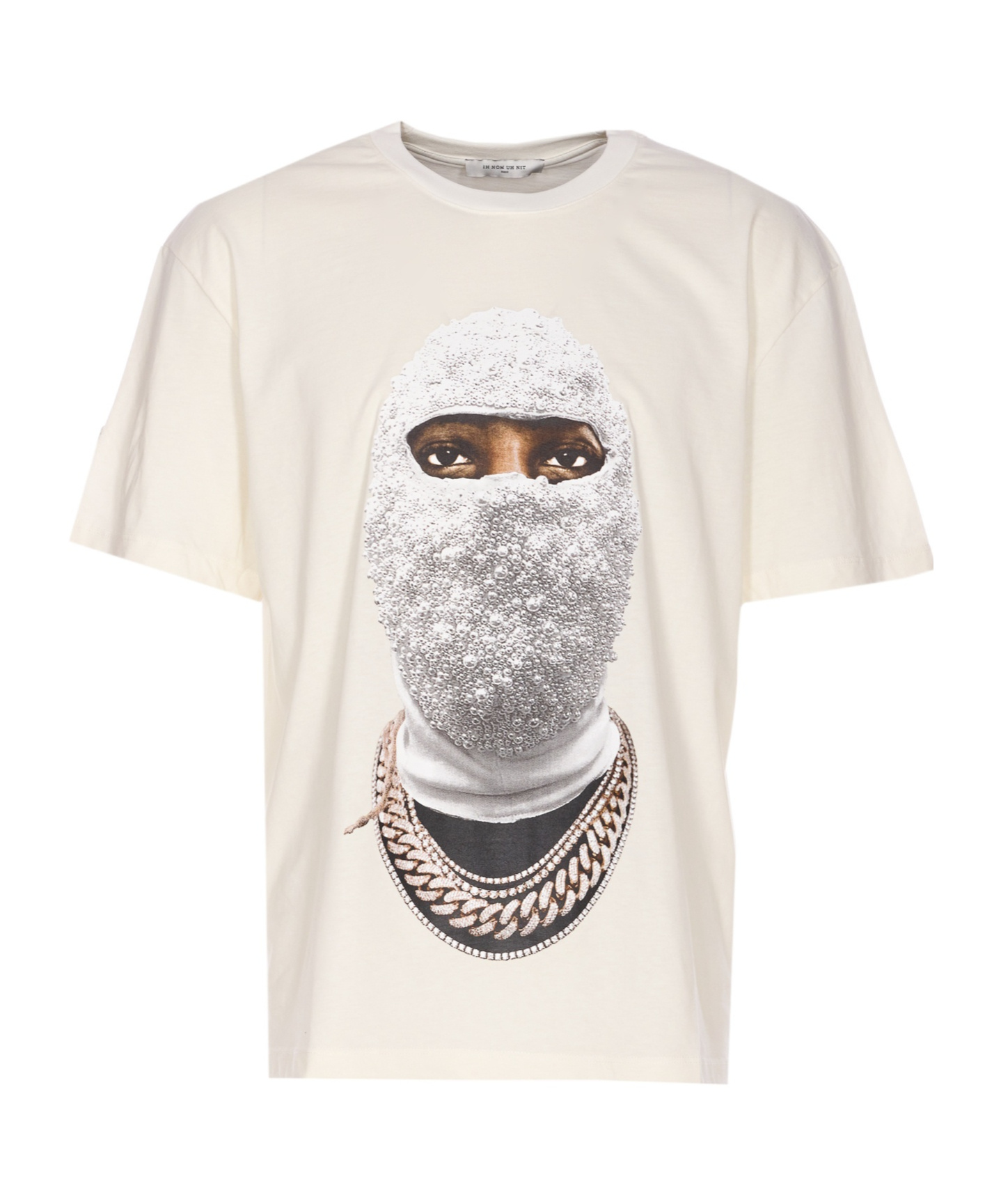 Ih Nom Uh Nit Future Mask Graphic Crewneck T-shirt In White