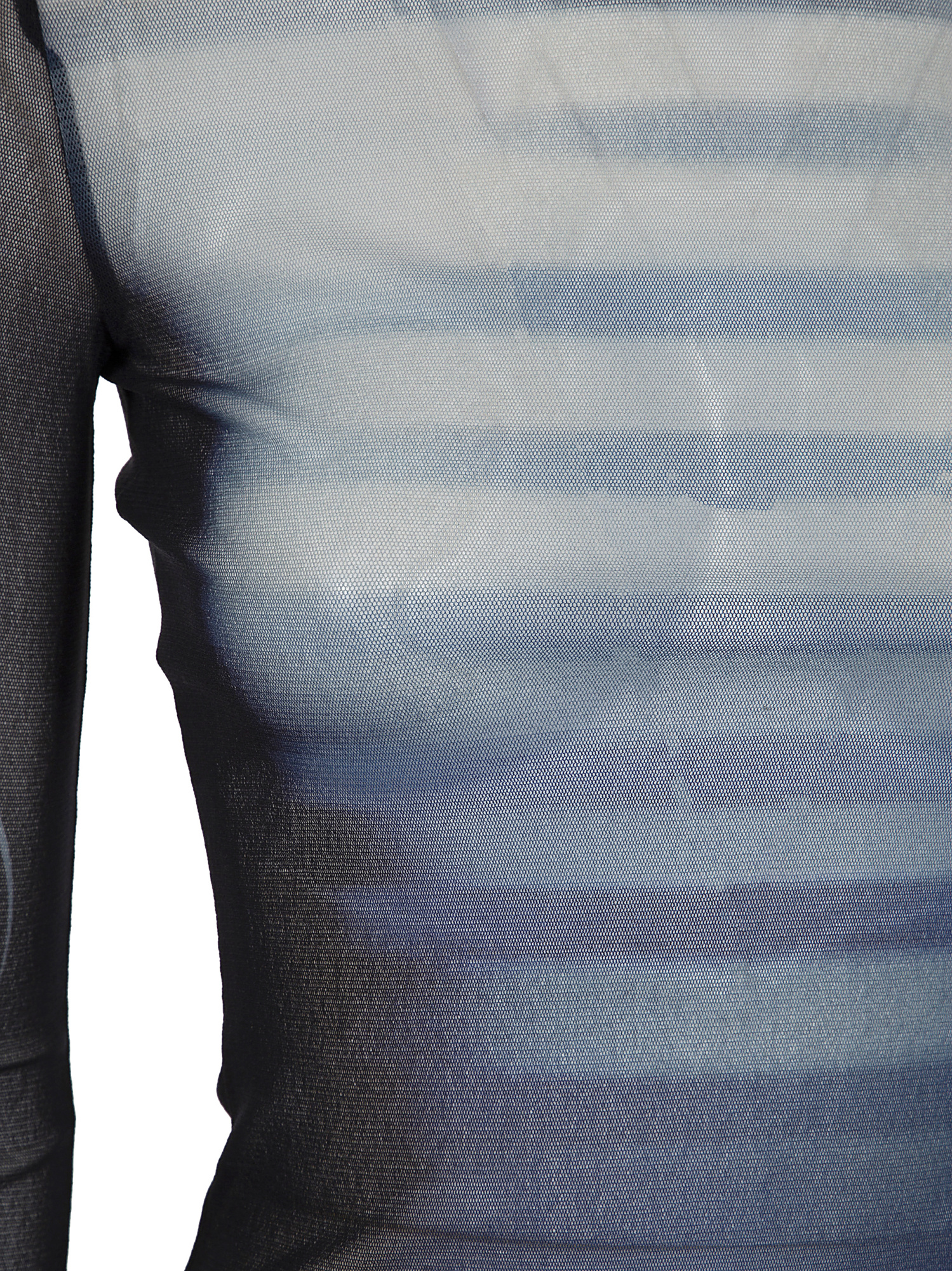 Shop Jean Paul Gaultier Le Male-print Mesh Top In Black