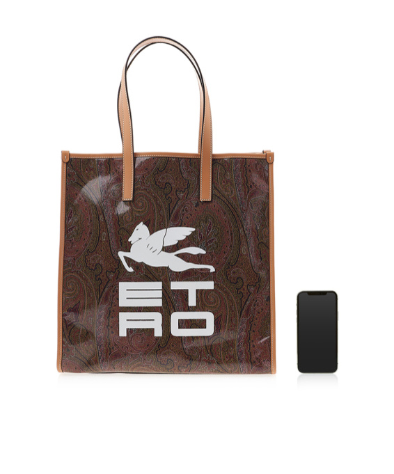 Etro Logo-print Tote Bag In Multicolor
