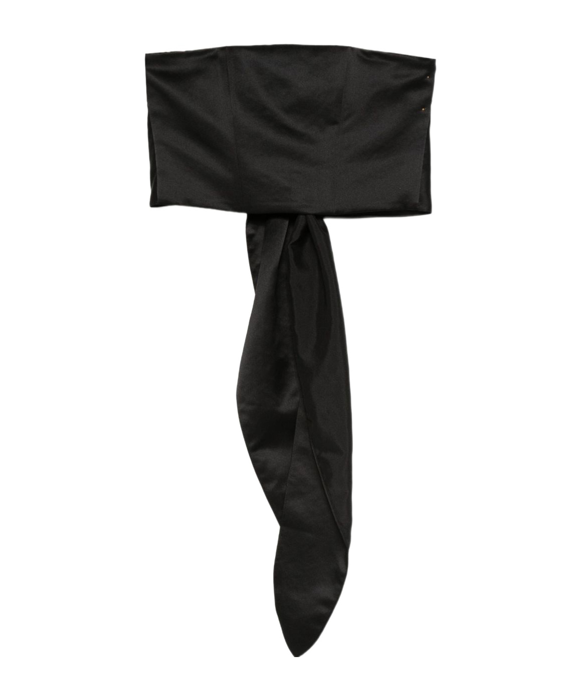 Forte Forte Tie-fastening Bandeau Top In Black