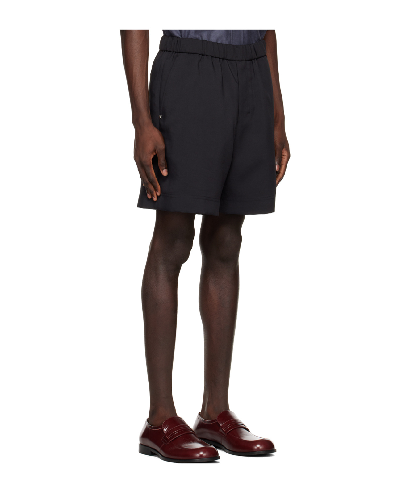 Wooyoungmi Black Embroidered Shorts In Black