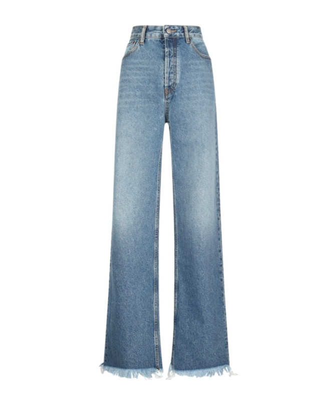 Alessandra Rich Womens Baggy Low-rise Denim Jeans Blue In Blue