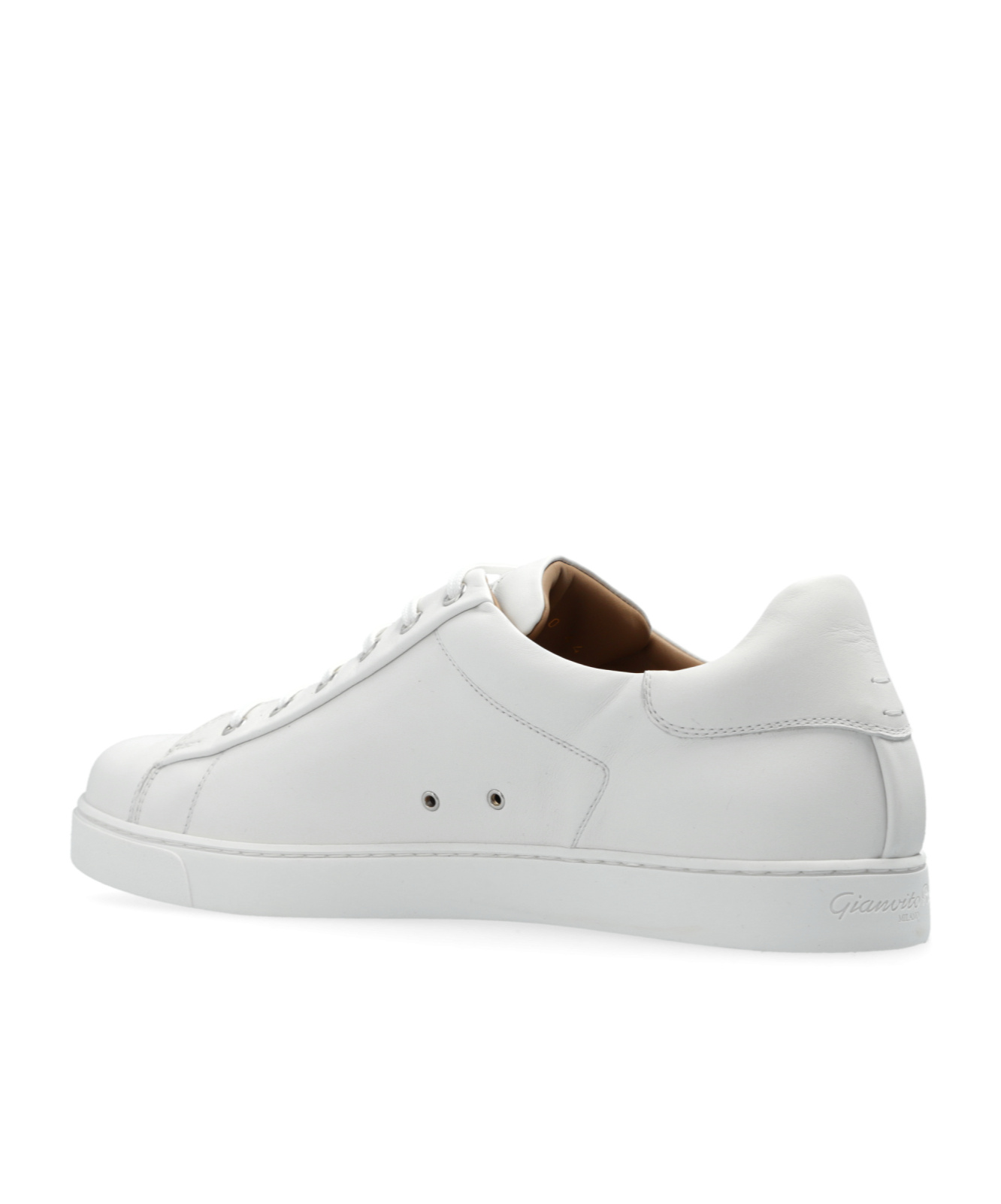 Gianvito Rossi Leather Sneakers In White