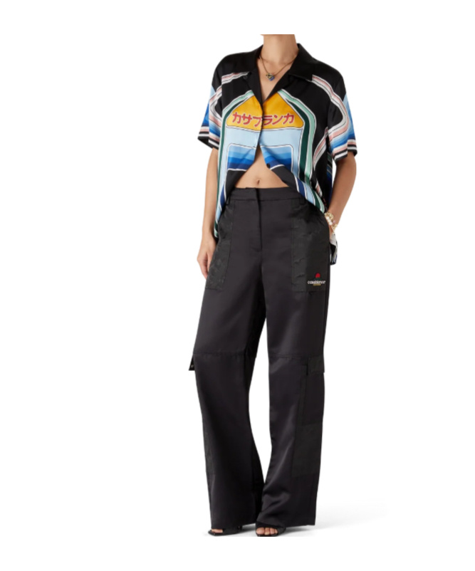 Casablanca Logo Panel Track Pants In Black