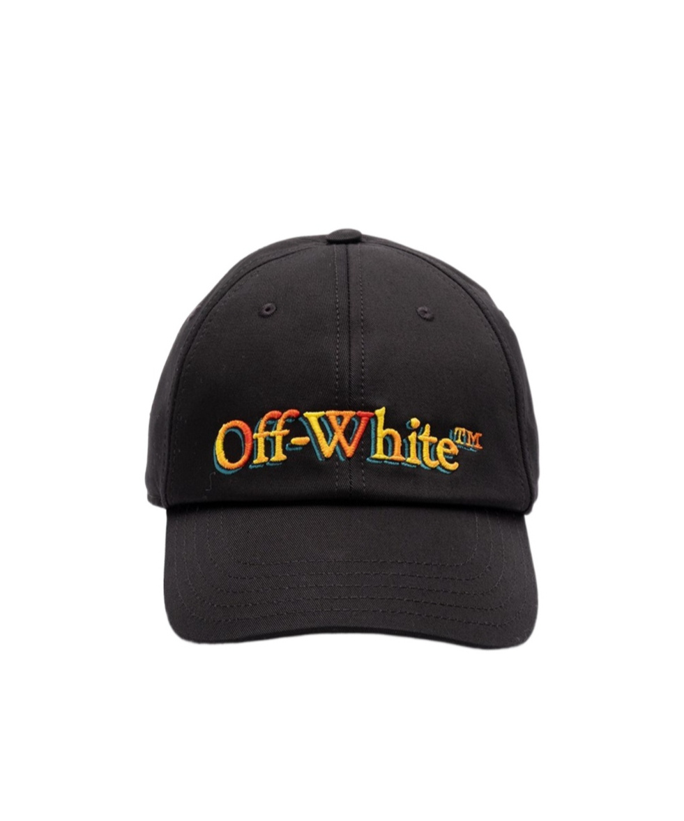 Off-white Logo-embroidered Cap In Black