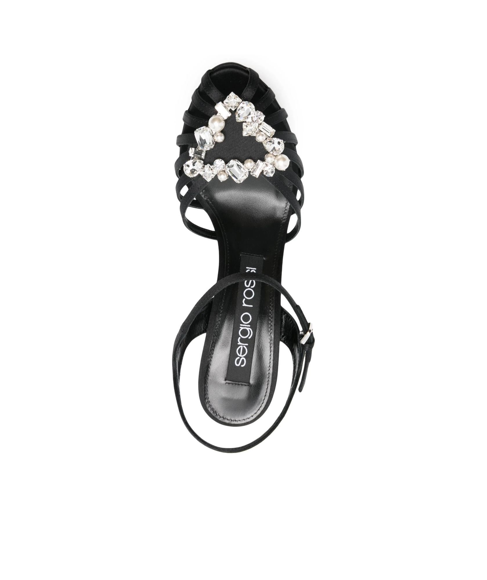 Sergio Rossi 120mm Crystal-detailing Sandals In Black
