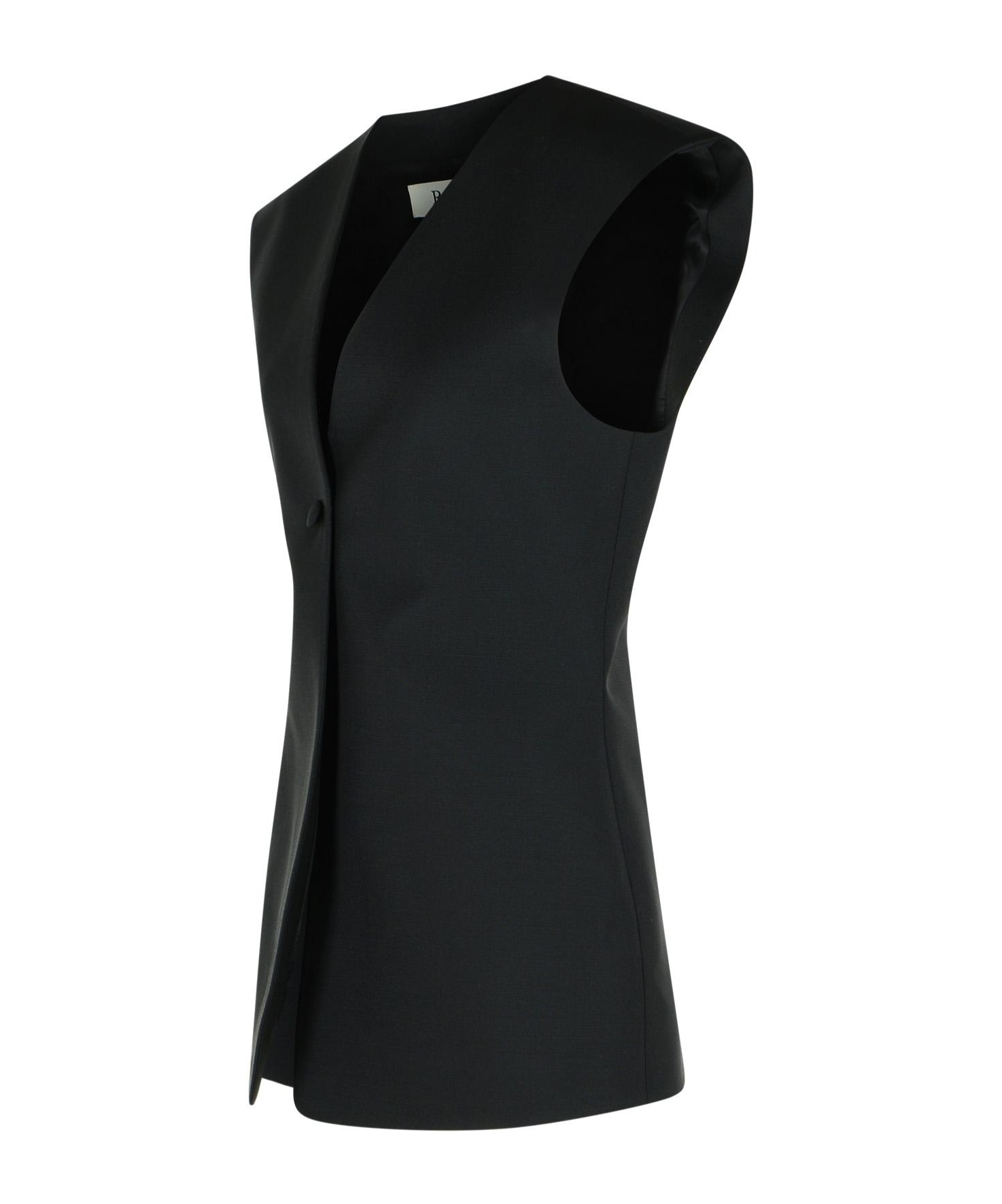 Rohe Sleeveless Blouse In Black Virgin Wool Blend In Black