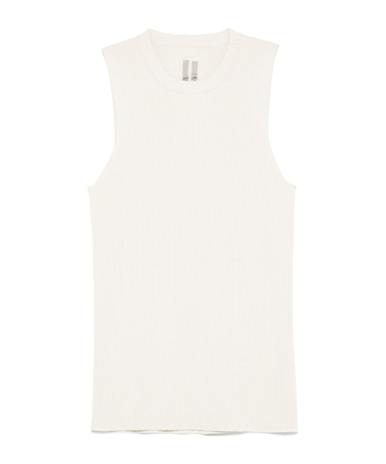 Rick Owens Knit Megarib Vest In White