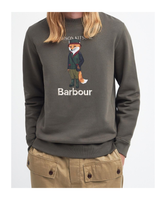 Barbour X Mk Beaufort Fox Cotton Sweatshirt In Black