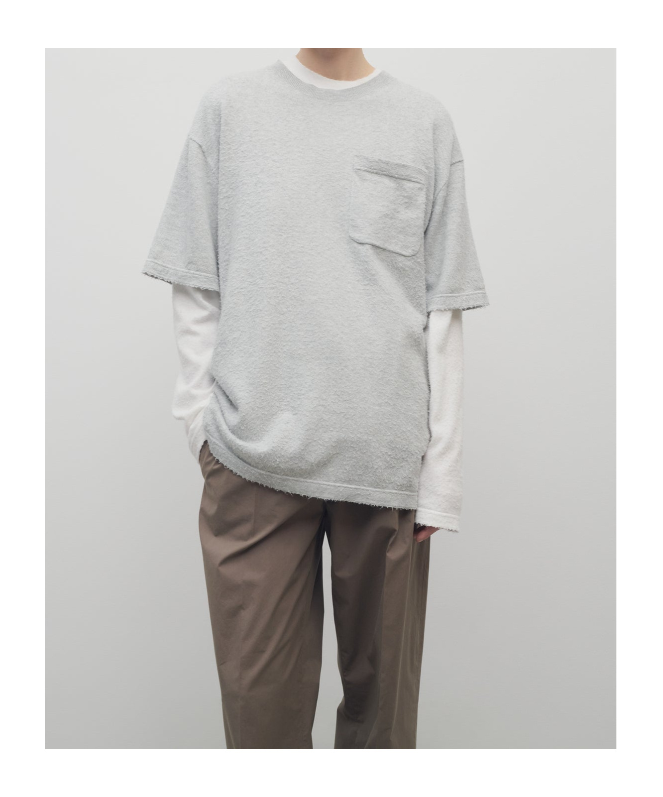 The Row Jiselle Oversized Knitted T-shirt In Gray
