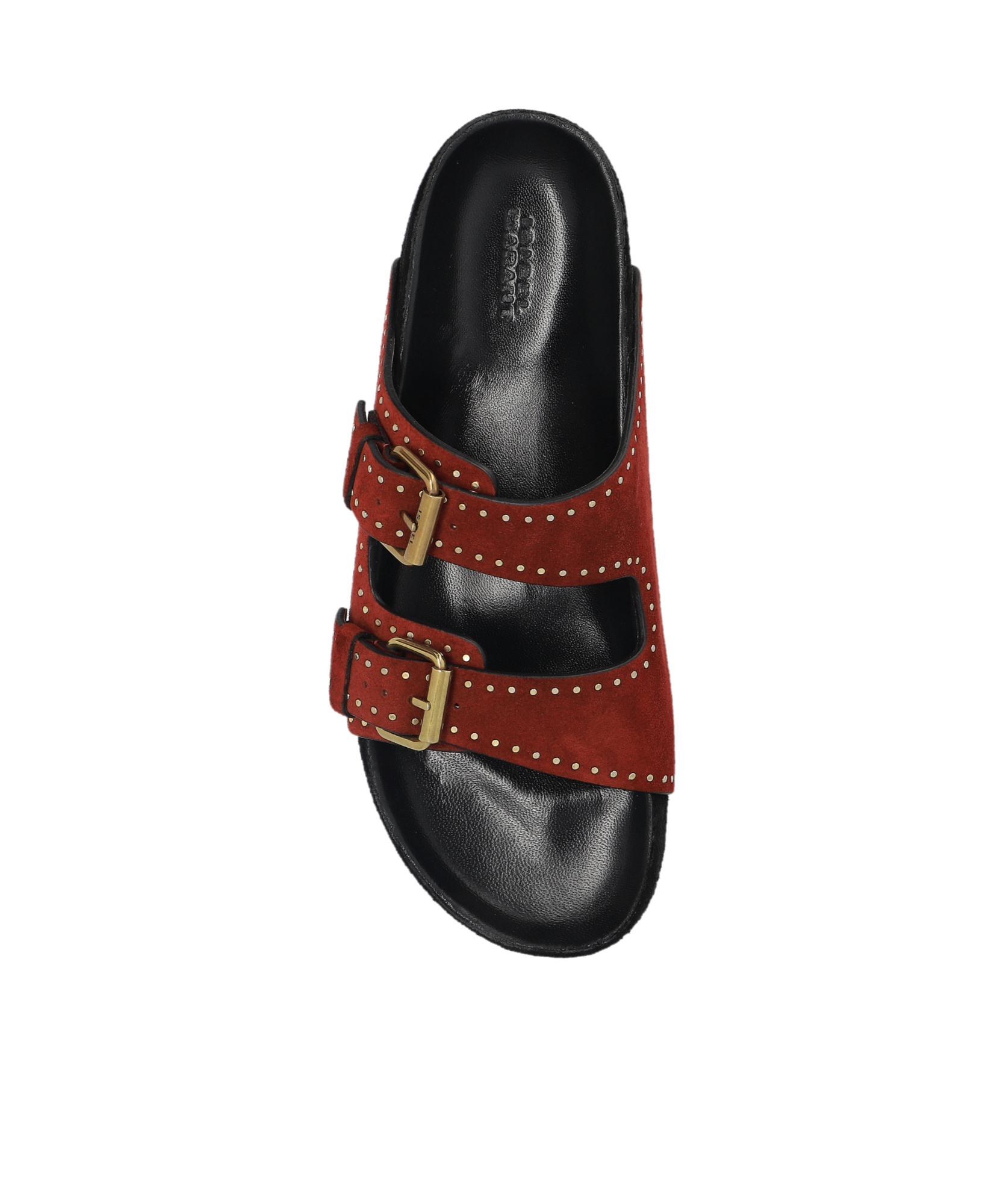Isabel Marant Lennyo Suede Buckle Sandals In Brown