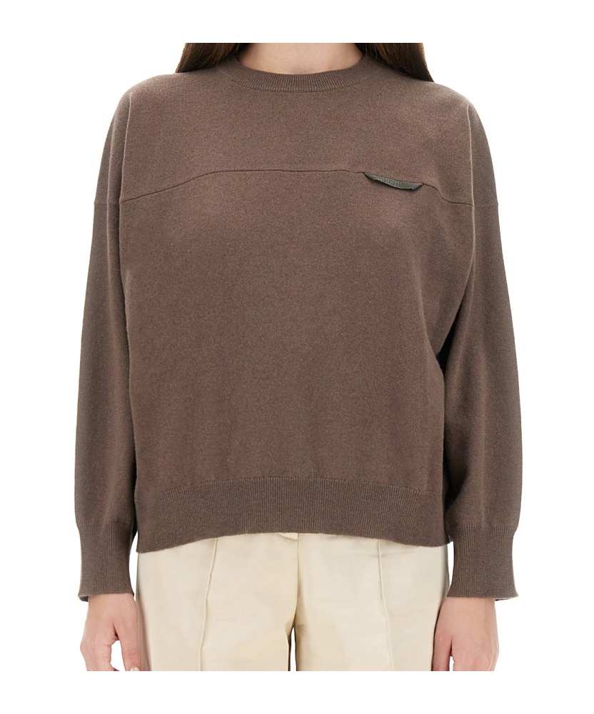 Brunello Cucinelli Relaxed-fit Cashmere Sweater With Classic Silhouette In Multi